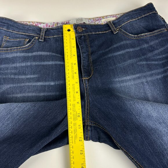 Vintage America Jeans Womens 16/33 (38x25) Boyfriend Blue Denim Floral Cottage - Picture 9 of 14